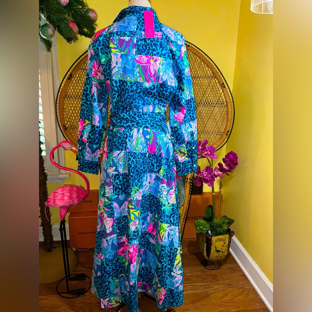 Lilly Pulitzer NWT Mira Shirtdress Pop Up Lillys Party 🎈$448 Size 10,12,14,16 - Picture 4 of 8